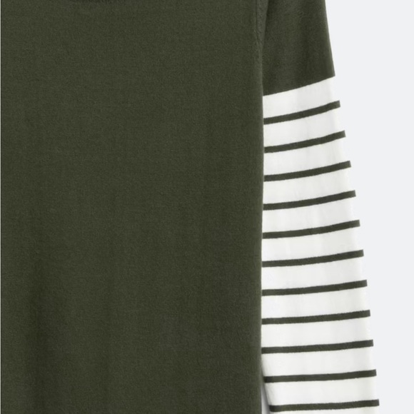 Pink Clover Army Green and White Sweater XL - Picture 3 of 4